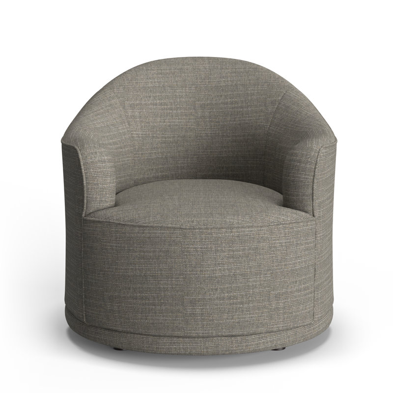 Fauteuil demi-tonneau Rumi, Mélange de lin ardoisé