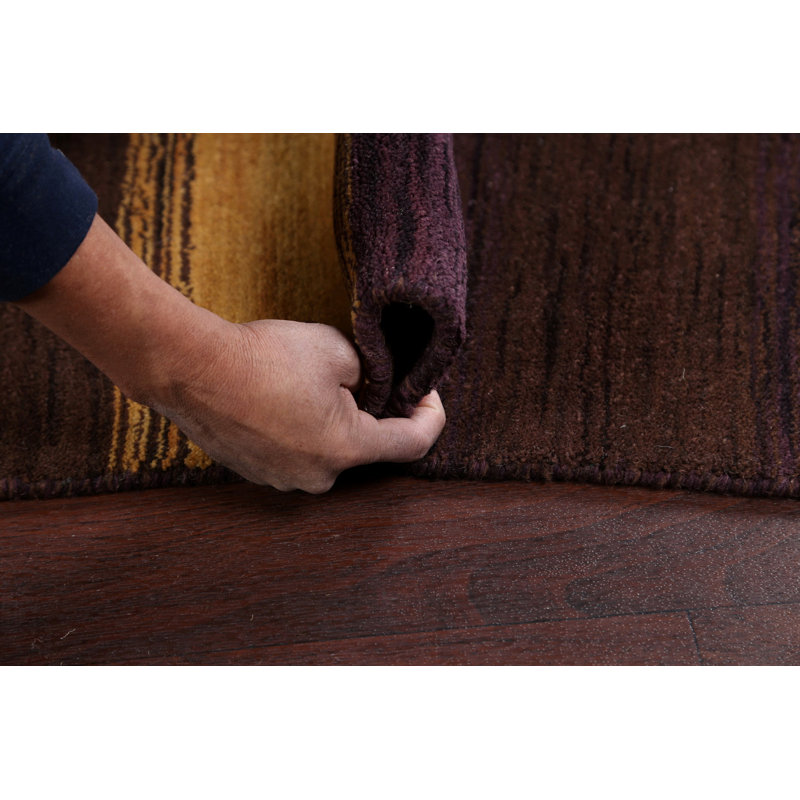 Tapis unique en laine noué à la main 5 pi 4 po x 8 pi New Age