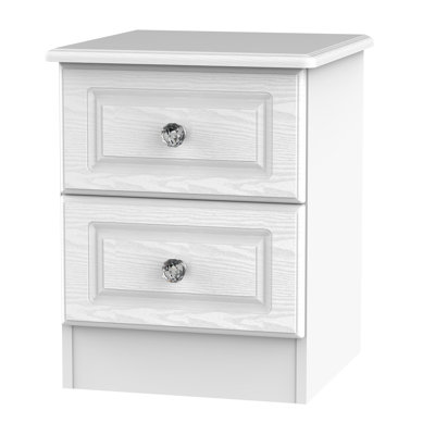 Fully Assembled Asphodèle 2 Drawer Bedside Table