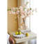 D6,3 x H 11,4 po - vase décoratif en verre ambré avec texture nervurée et col évasé
