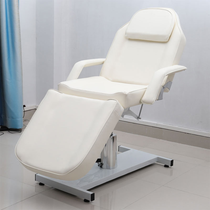 White hydraulic beauty bed