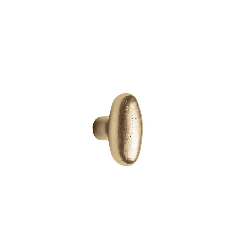 Potato Bronze Oval Knob, Silicon Bronze Brushed