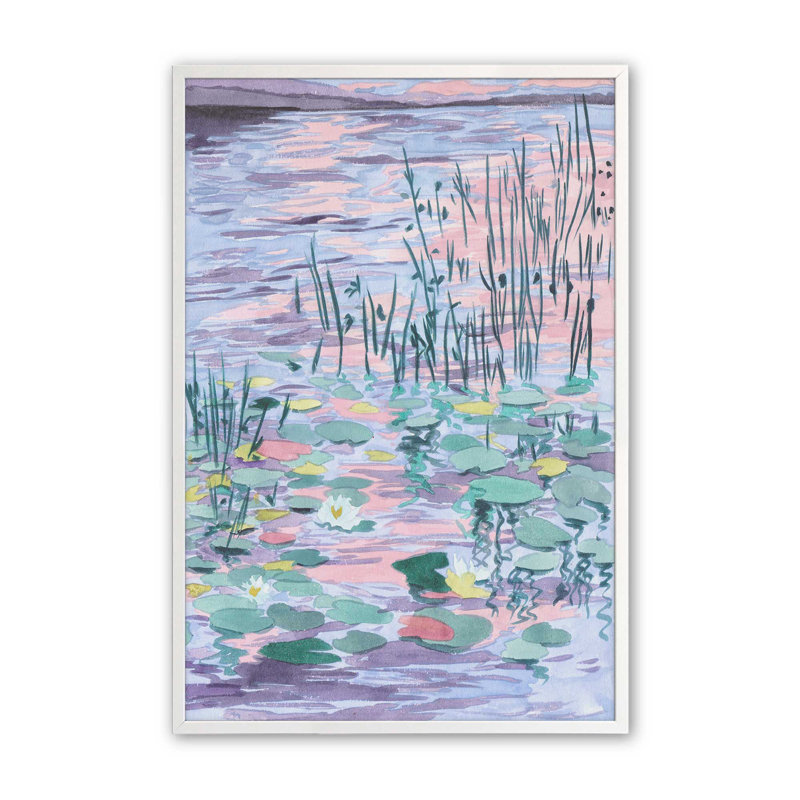 Reproduction d'art sur toile Blush of the Réglage du soleil II par Melissa Wang, H 32 po x l 24 po, Blanc