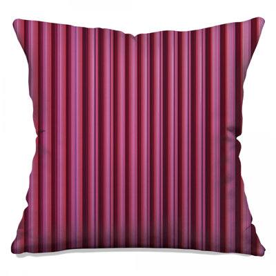 Red Vertical Stripes Double Sided Throw Pillows