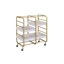 Vorrik Gold & White Washed Finish Serving Cart