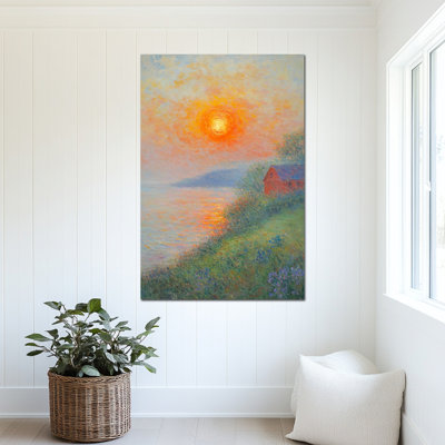 GUTTATY, art mural Monet, impressions sur toile Monet, peinture de Claude Monet, décoration murale, paysage, œuvre d'art encadrée prête à être suspendue pour le salon, 20 po x 30 po