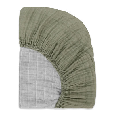 Matcha Muslin Midi Crib Sheet