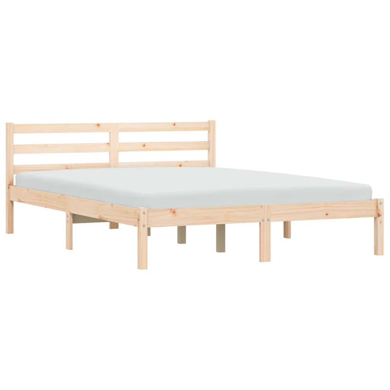 Structure de lit en bois de pin massif naturel 208,6 x 157,6 x 69,4 cm
