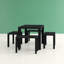 Roann Square Table with 4  Bench Garden Set