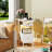 Narrow Bedside Table, Narrow Nightstand with Charging Station&LED, Bedside Table End Table White