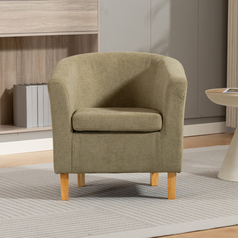 Upholstered Armchair, Green