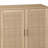62" 20" Rattan Storage Cabinet - Elegant Functional 4 Door Decorative Cabinet