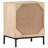 Bedside Cabinet 15.7" x 11.8" x 19.7" Solid Mango Wood and Natural Cane