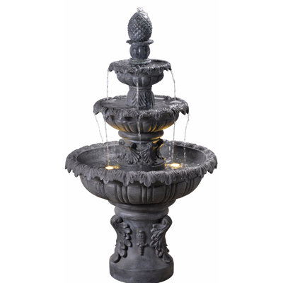 Ibiza 3-Tier Floor Fountain - Zinc