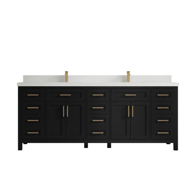 Ensemble de meuble-lavabo double 84 po 84 po