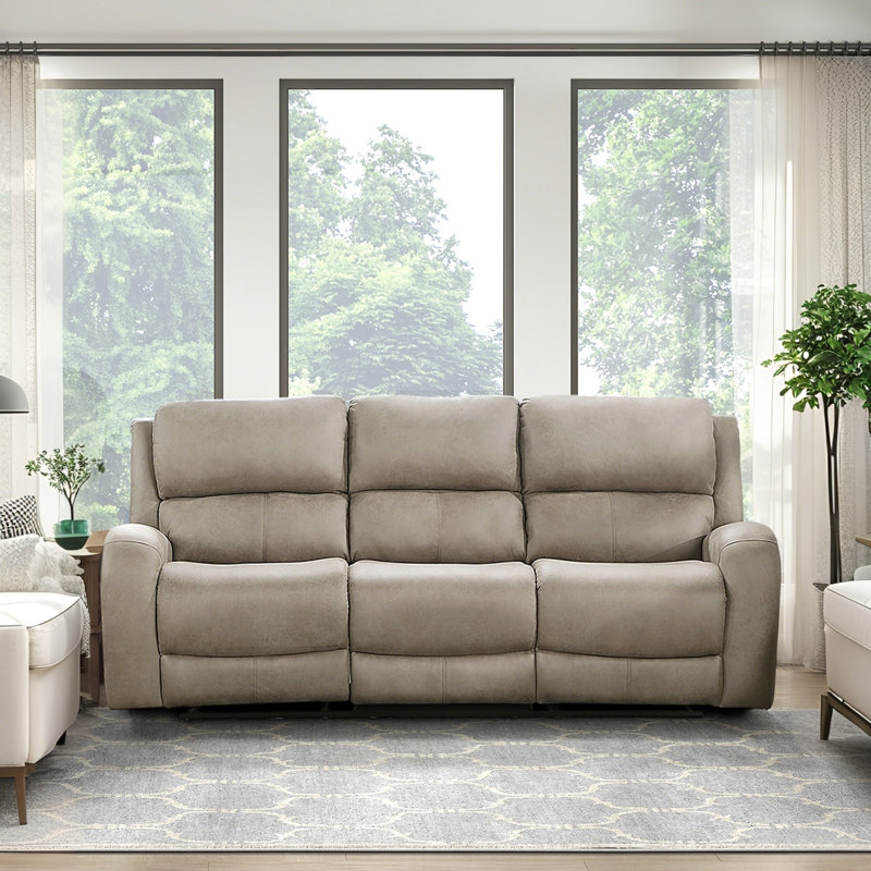 Causeuse inclinable manuelle 84,5 po en microfibre 84,5 po