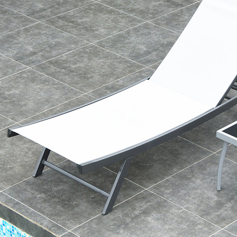 Chaise longue d'extérieur en tissu