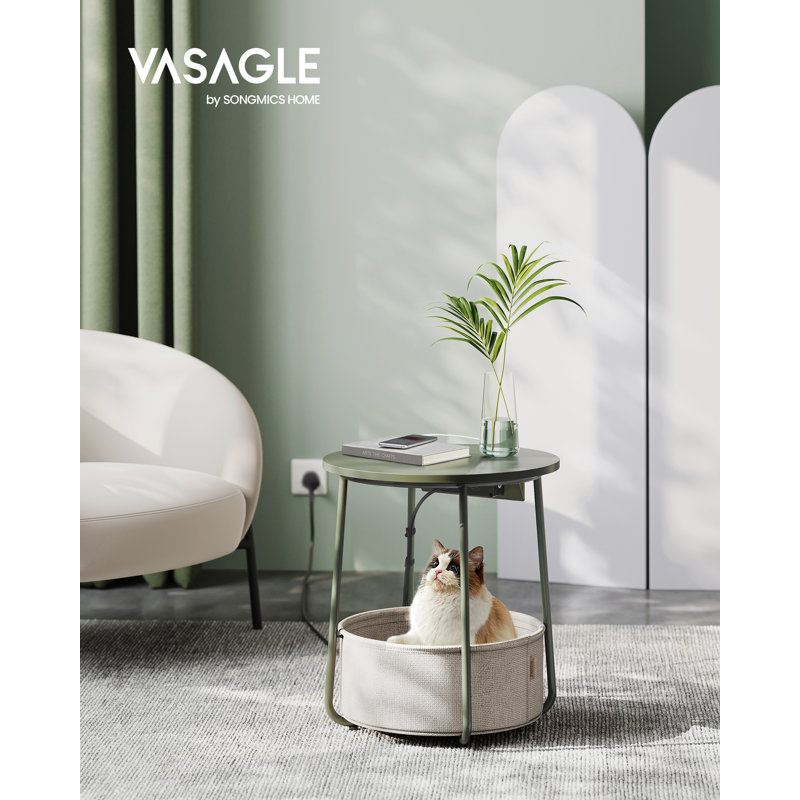 Sandris End Table with Built-In Outlets