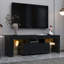 Meuble télé noir avec lumières DEL RVB-849110381