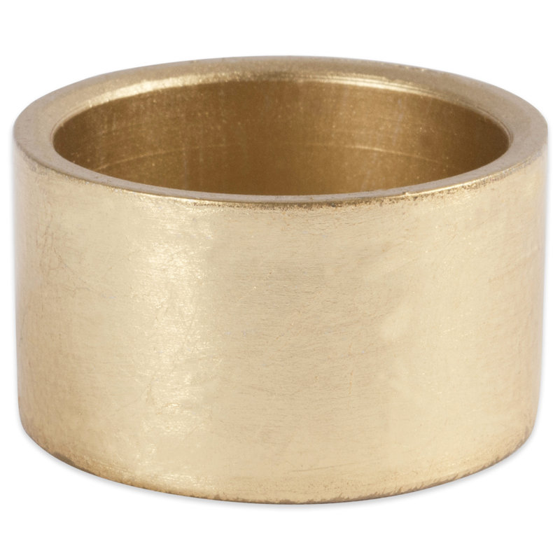 Rond de serviette rond en acrylique peint, Or