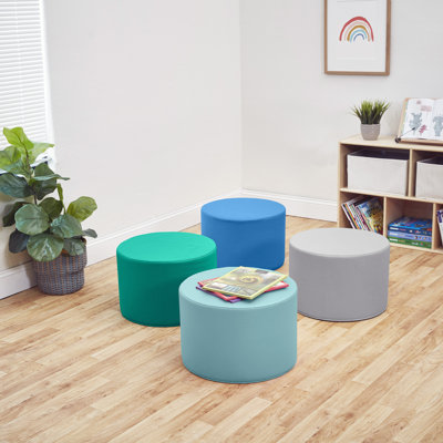 ECR4Kids SoftZone Foam Ottoman Set, Round, Flexible Seating, 4-Piece -  ELR-12797-CT