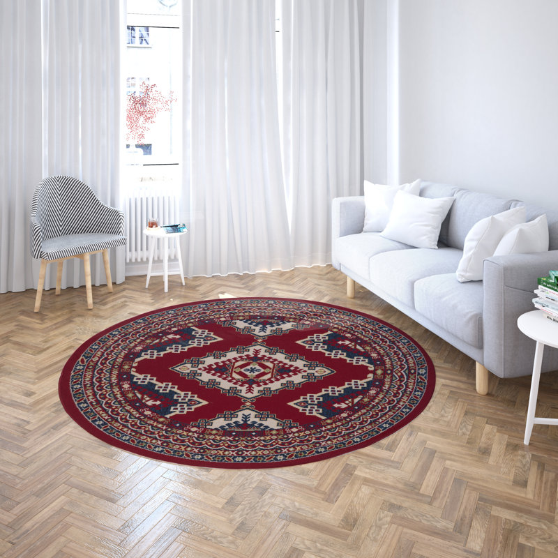 Lily-Faith Indoor / Outdoor Rug, Round 5'3"
