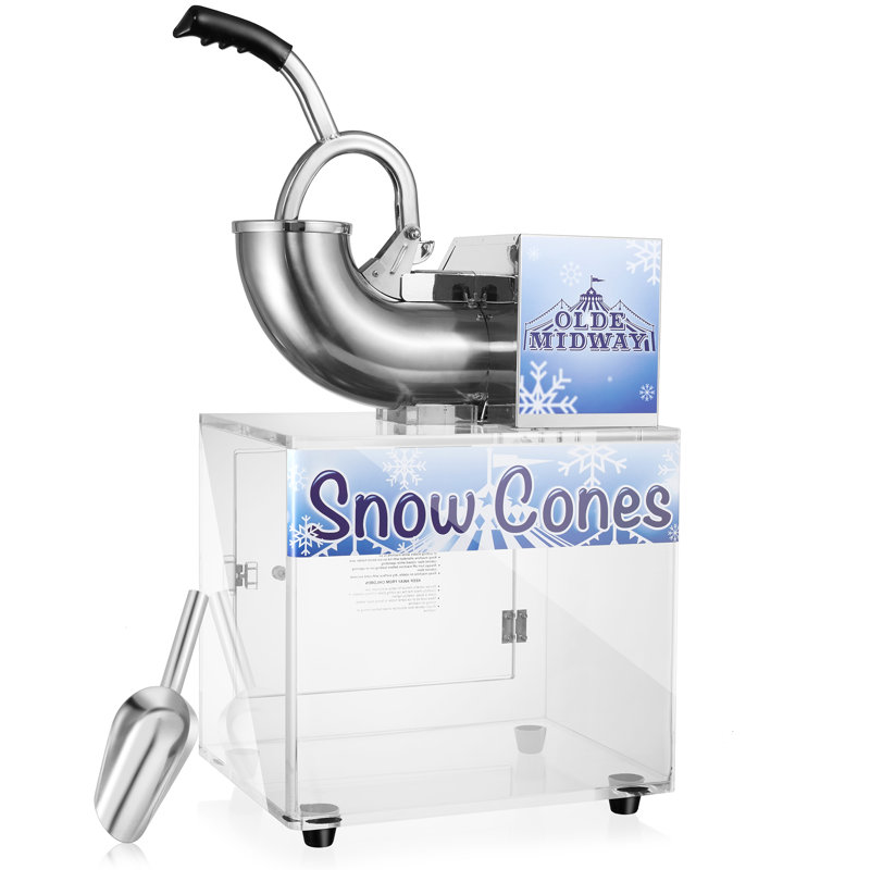 Heavy Duty White Stainless Steel Countertop Snow Cone Maker