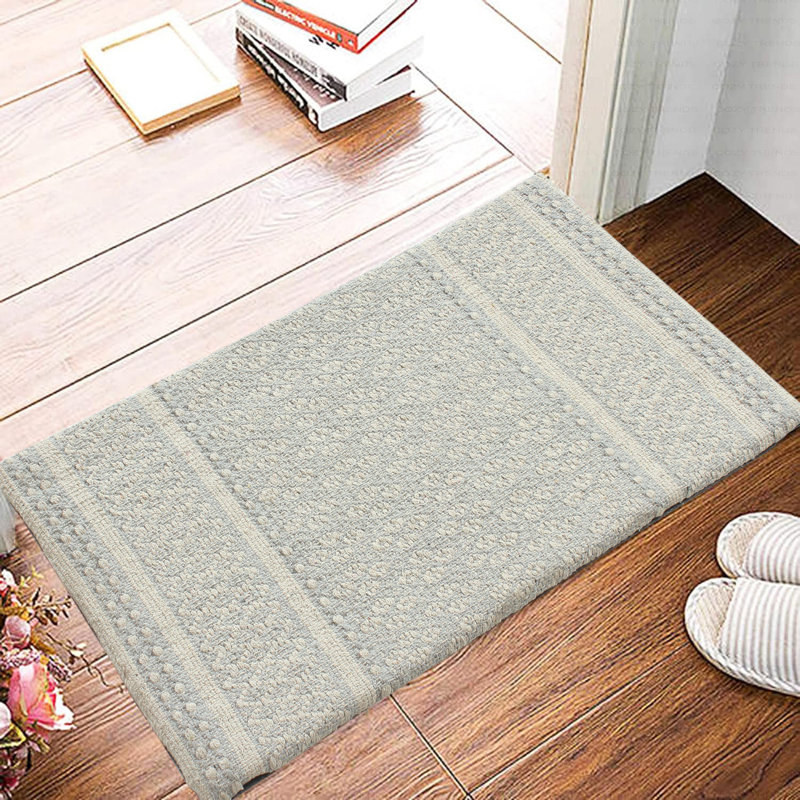 Bralee Geometric Anti-Fatigue Non-Skid Kitchen Mat, Gray