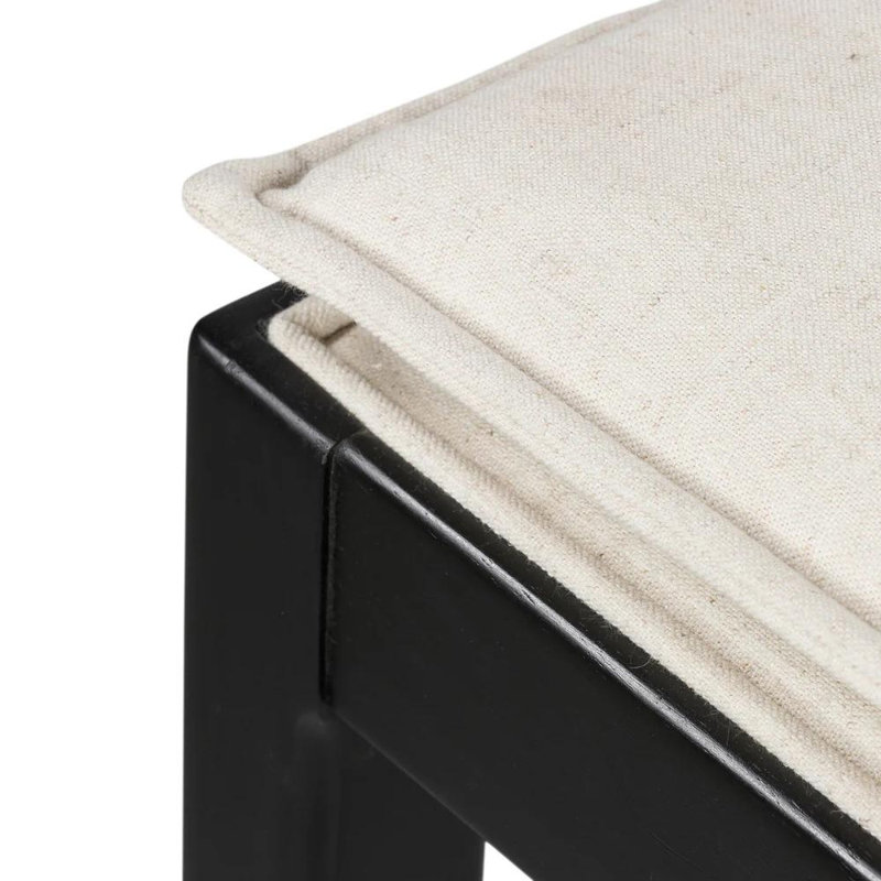 Chara Cane Counter Stool, Beige/Black