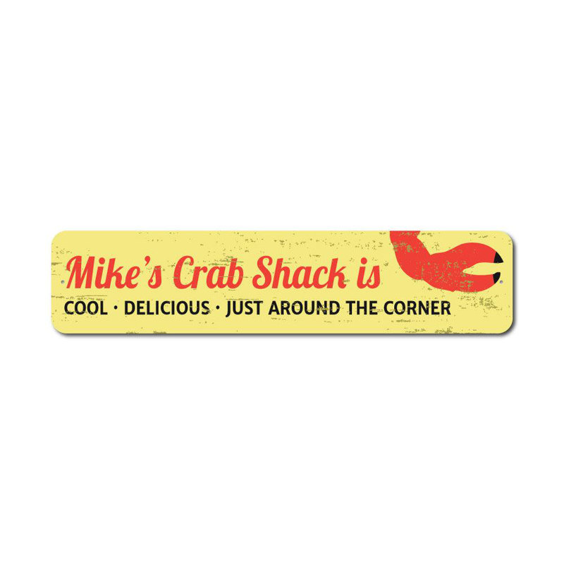 Plaque en métal «Crab Claw», H 4 po x l 18 po x P 0,04 po