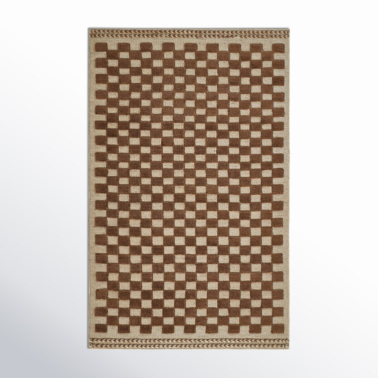 Azle Handmade Wool Brown Rug