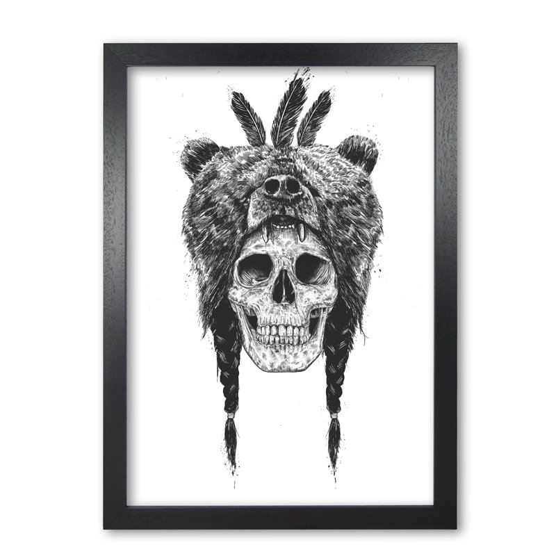 Dead Shaman by Mercedes Lopes Charro - Print, 42 cm H x 29.7 cm W x 5 cm D, Black Grain