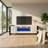 Rickeisha 77.2" Modern TV Stand with Electric Fireplace, High Gloss Finish, Media Storage-1990958071