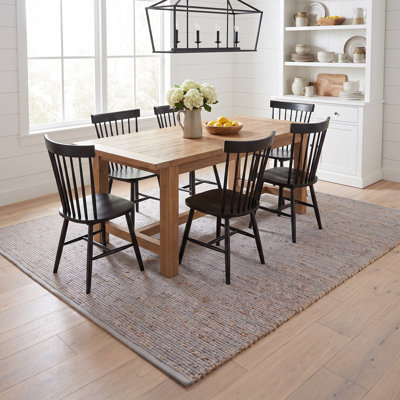 Tapis campagnard en jute et coton Colston