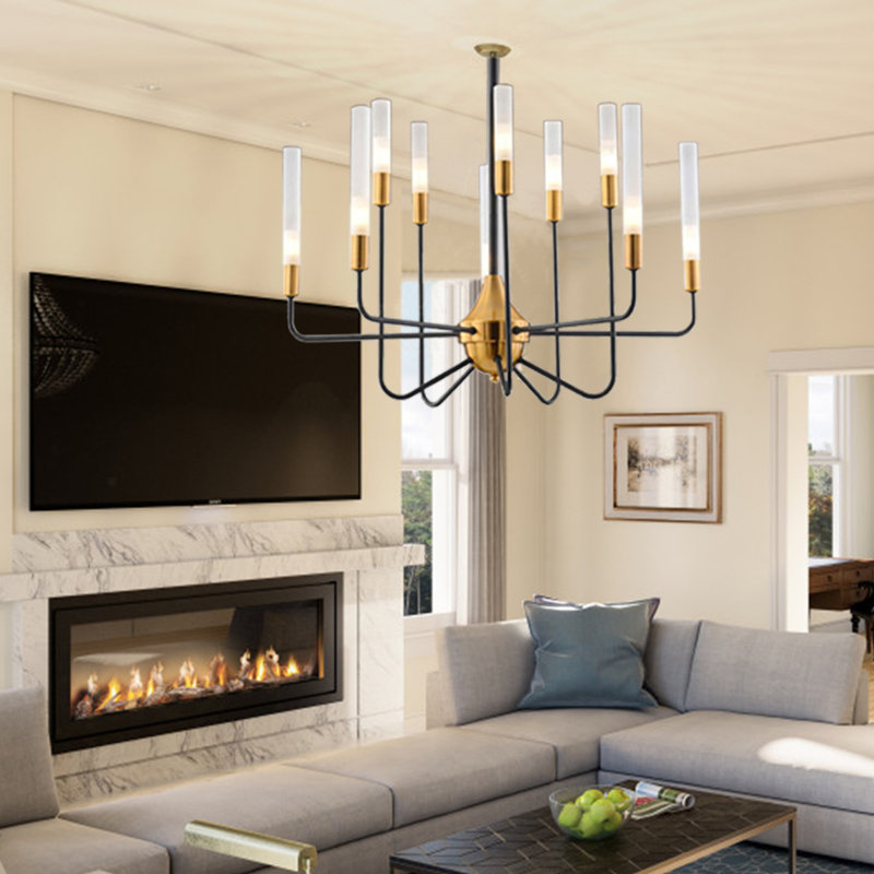 Lustre moderne de style bougie 28,7 po