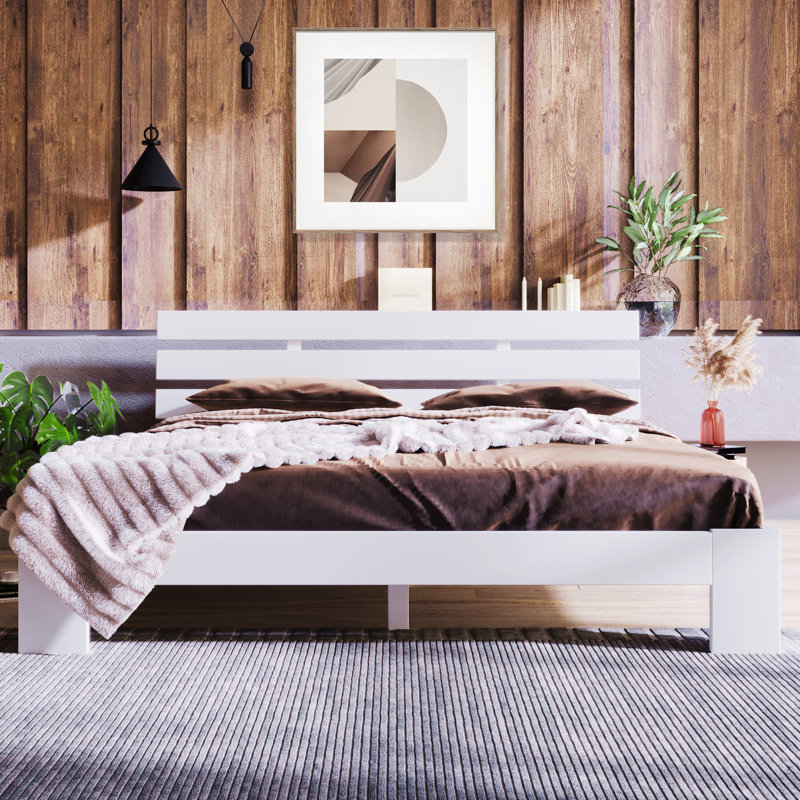Crandall EU Double - 140 X 200 Cm Bed, Natural