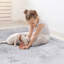 Tapis lavable 5X8, à poils courts, antidérapant, antidérapant, pliable, idéal pour la cuisine, le salon, la salle à manger - chambre à coucher grise parfaite, cuisine
