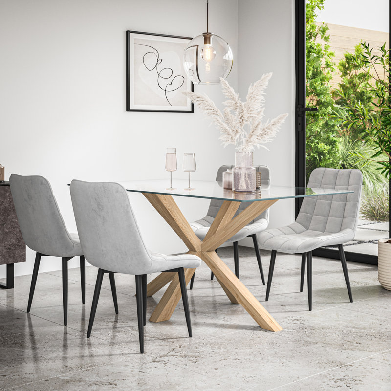 Ahni 6 - Person Dining Set, Grey