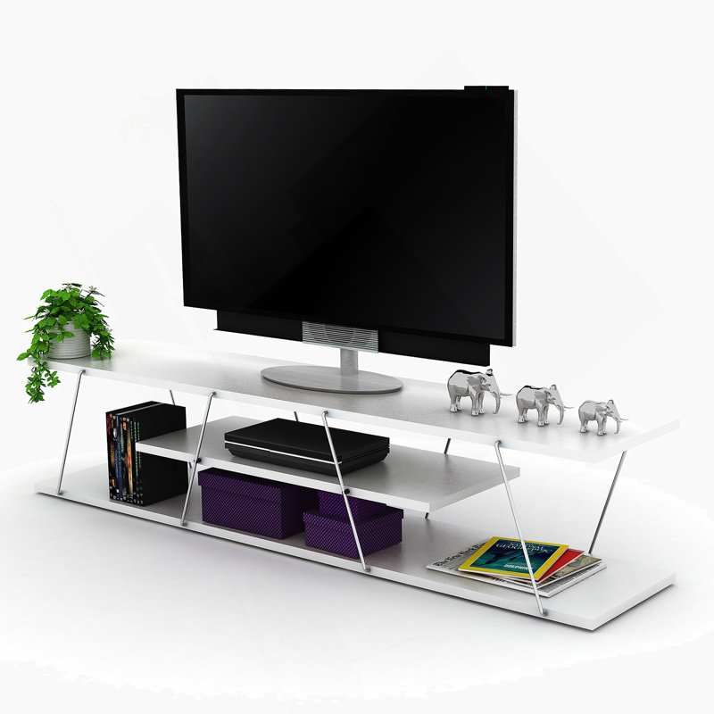Meuble télé Mid Century Modern, Blanc