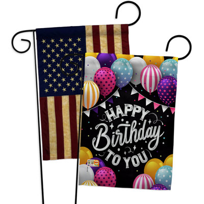 Drapeau de jardin 2 côtés en polyester 18,5 po x 13 po
