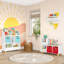 Organisateur de jouets pour tout-petits 35 pouces avec rangement pour casiers, bacs de rangement pour jouets et bibliothèque RiverRidge - blanc