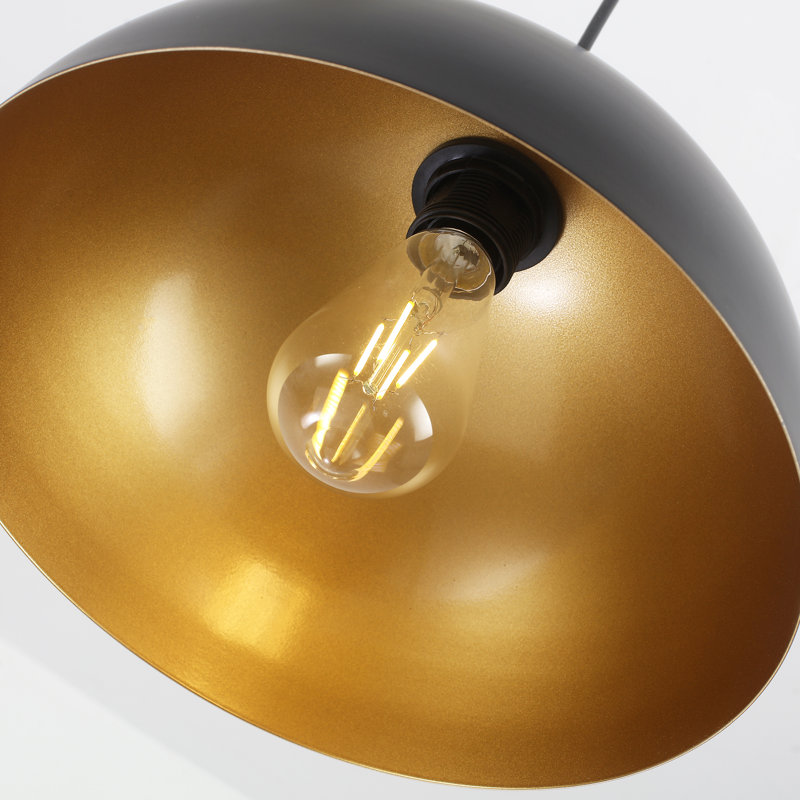 Dileo 2-light 34.64" Modern Dome Pendant Light With Metal Shade And Adjustable Cord, For Farmhouse Dining Room Restaurant Cafe Entryway