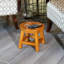Marchepied en bois sculpté, papillons-1154179808