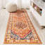 Tapis orange / bleu Dercyn-241034095
