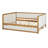 Full Size Upholstered Daybed with Twin Size Trundle and Nailhead,Platform Bed