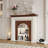 White Solid Wood Freestanding Fireplace-132693102