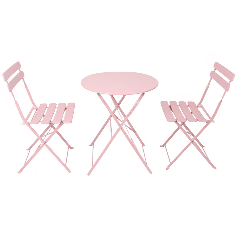Ensemble de 3 chaises bistro pour terrasse et balcon