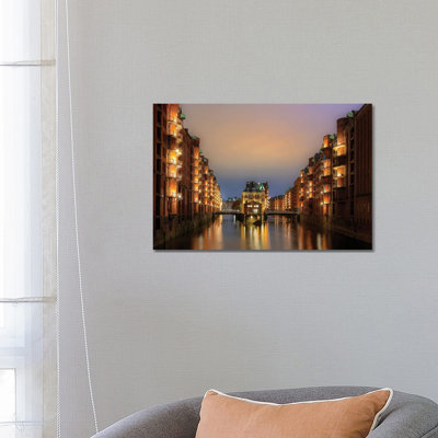 Hamburg Hafen City 1 Piece Wrapped Canvas Wall Art
