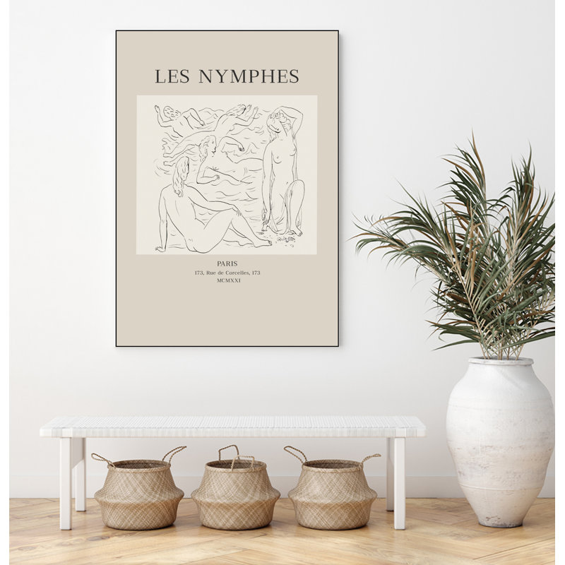 Les Nymphes Ii' Framed Canvas