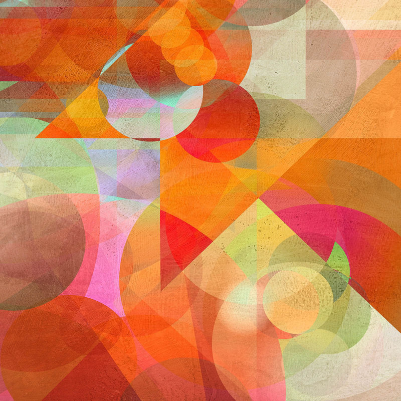 Geometric Dusk by Kaj Rama - Wrapped Canvas Print, 70cm H x 70cm W x 4cm D